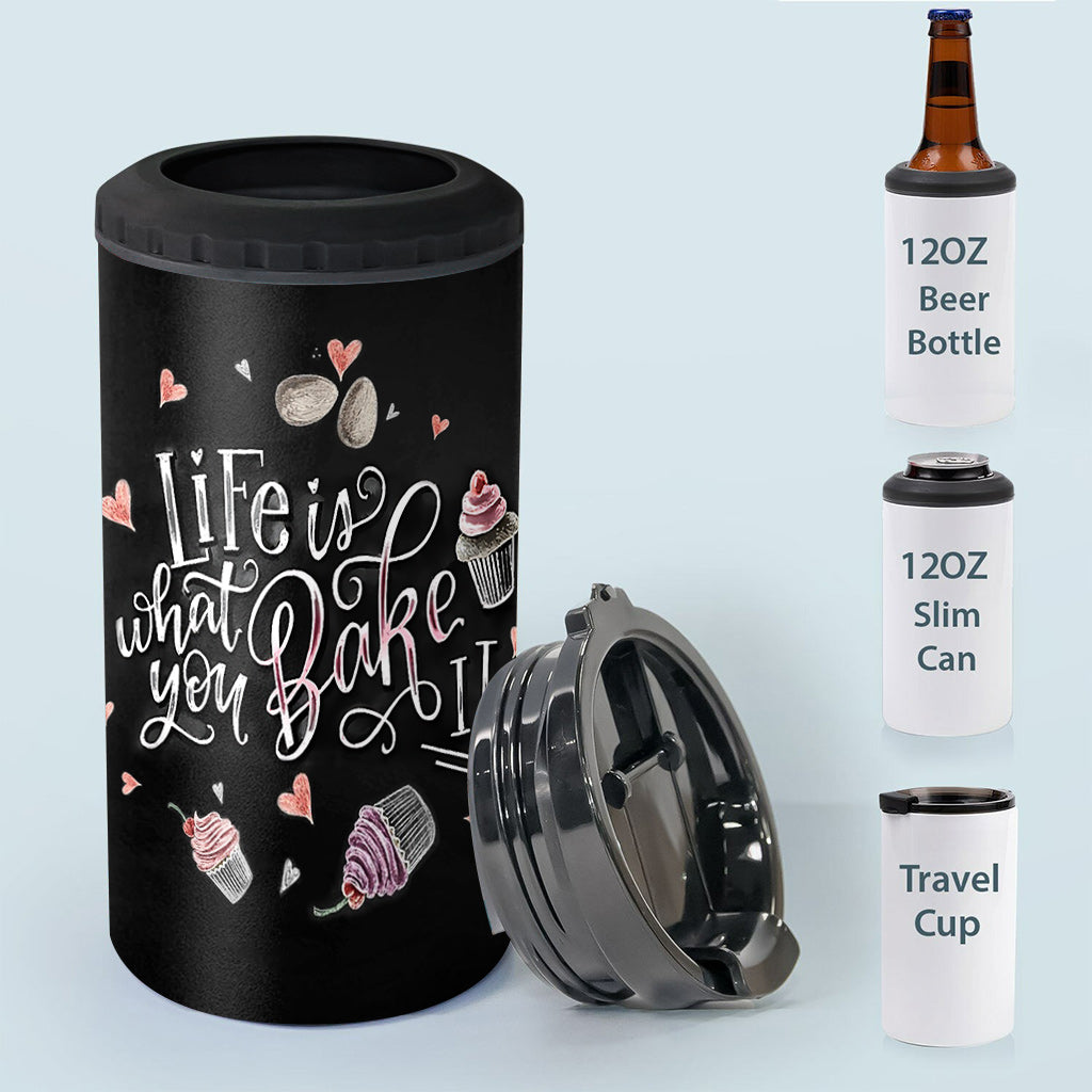 Life Is What You Bake It - Personalized Baking Can Cooler