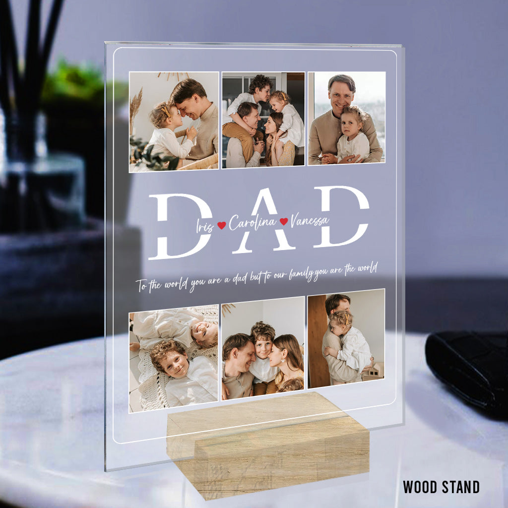 Best Dad Ever - Personalized Father Transparent Acrylic Plaque