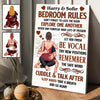 Bedroom&#39;s Rule Don&#39;t Forget To Lock The Door - Personalized Couple Canvas And Poster