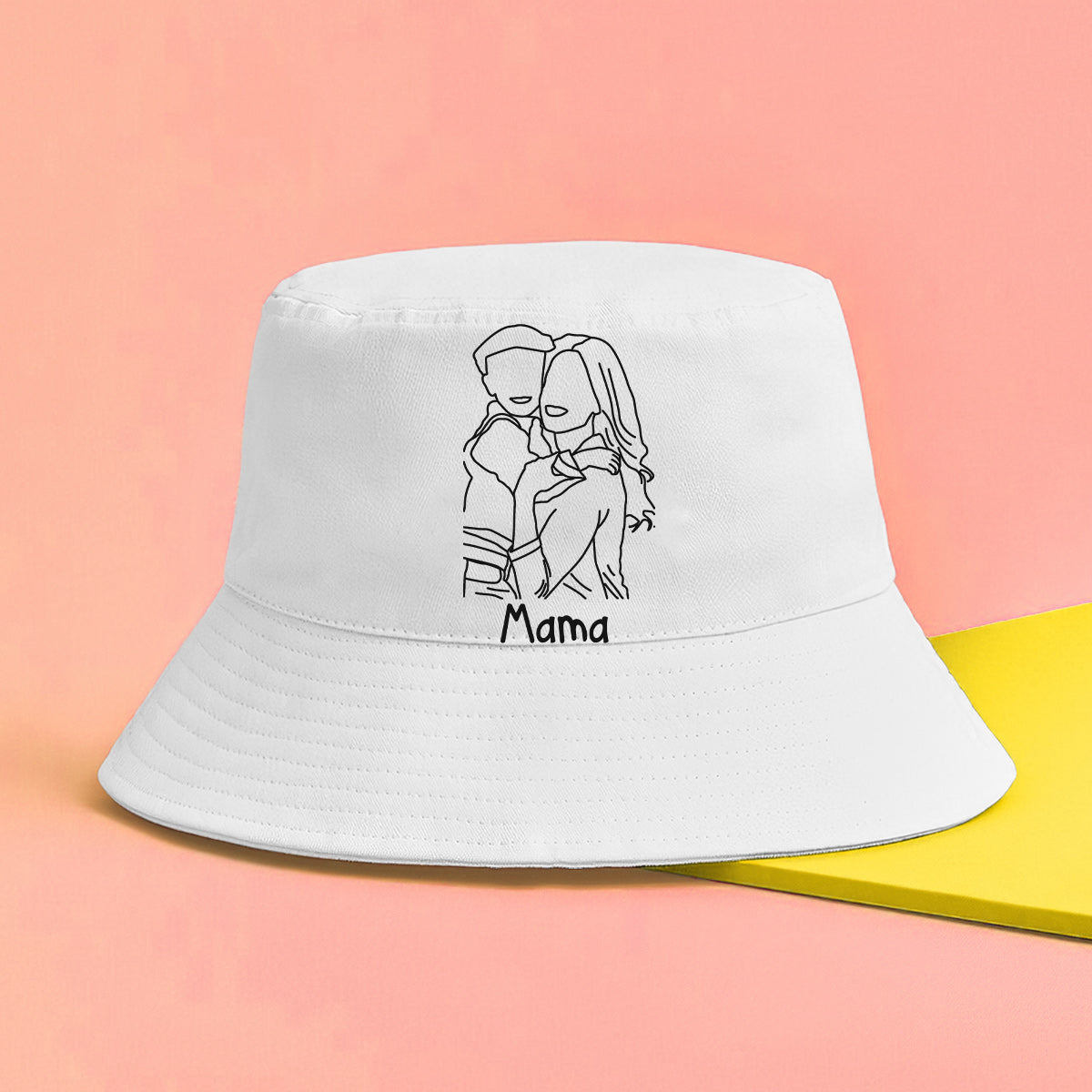 Custom Photo - Personalized Step Mom Embroidered Bucket Hat