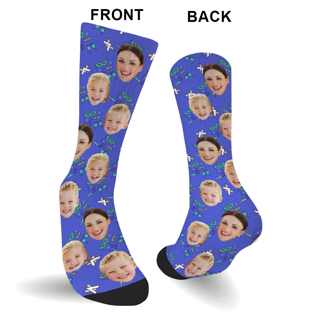 Individuelles Gesichtsmuster - Personalisierte Socken für Stiefmütter