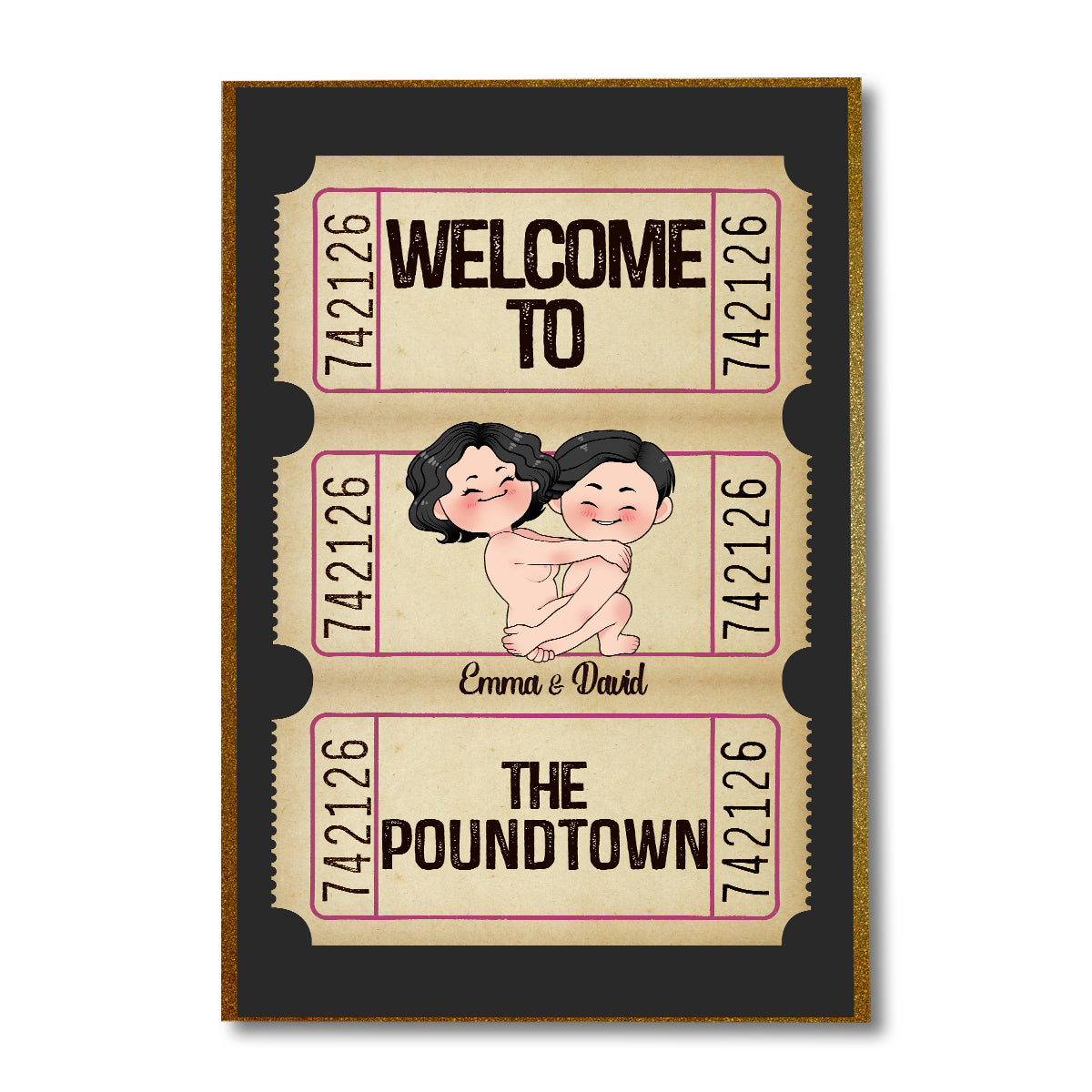 Welcome To The Poundtown Inappropriate Adult - Personalized Couple Canvas And Poster