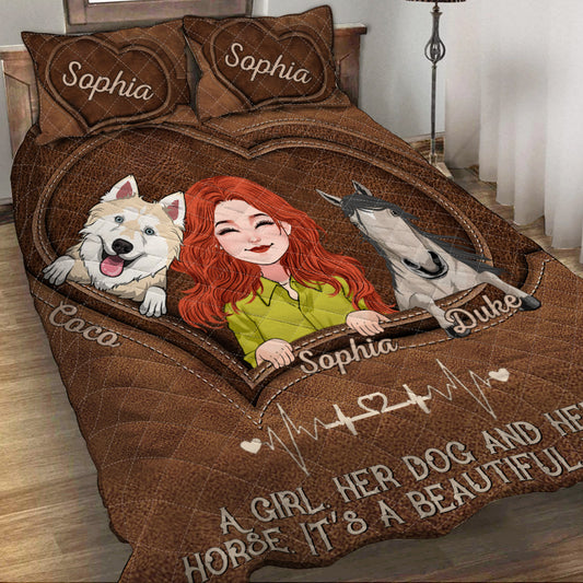 What A Beautiful Thing - Personalized Horse Quilt Set