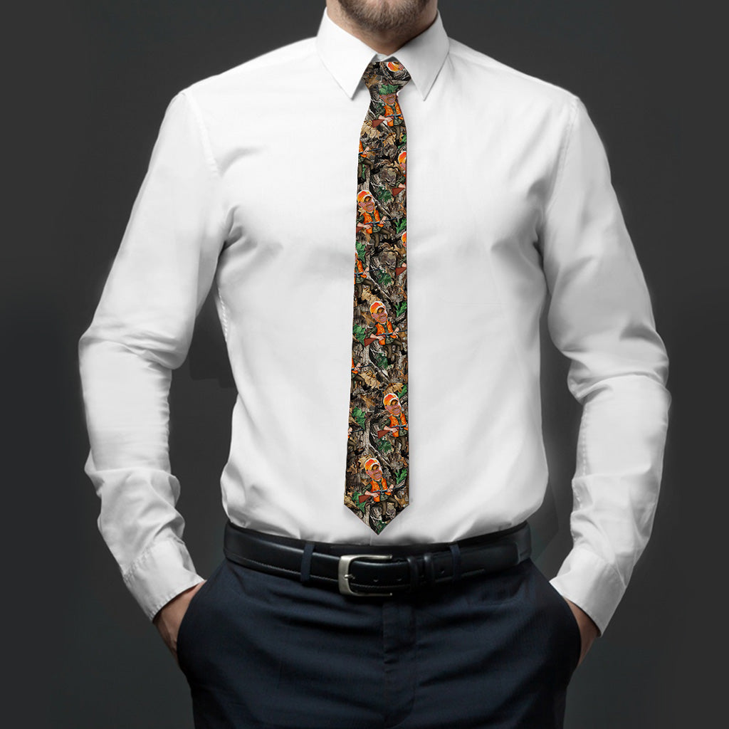 Cravate de chasse personnalisée avec photo intégrée