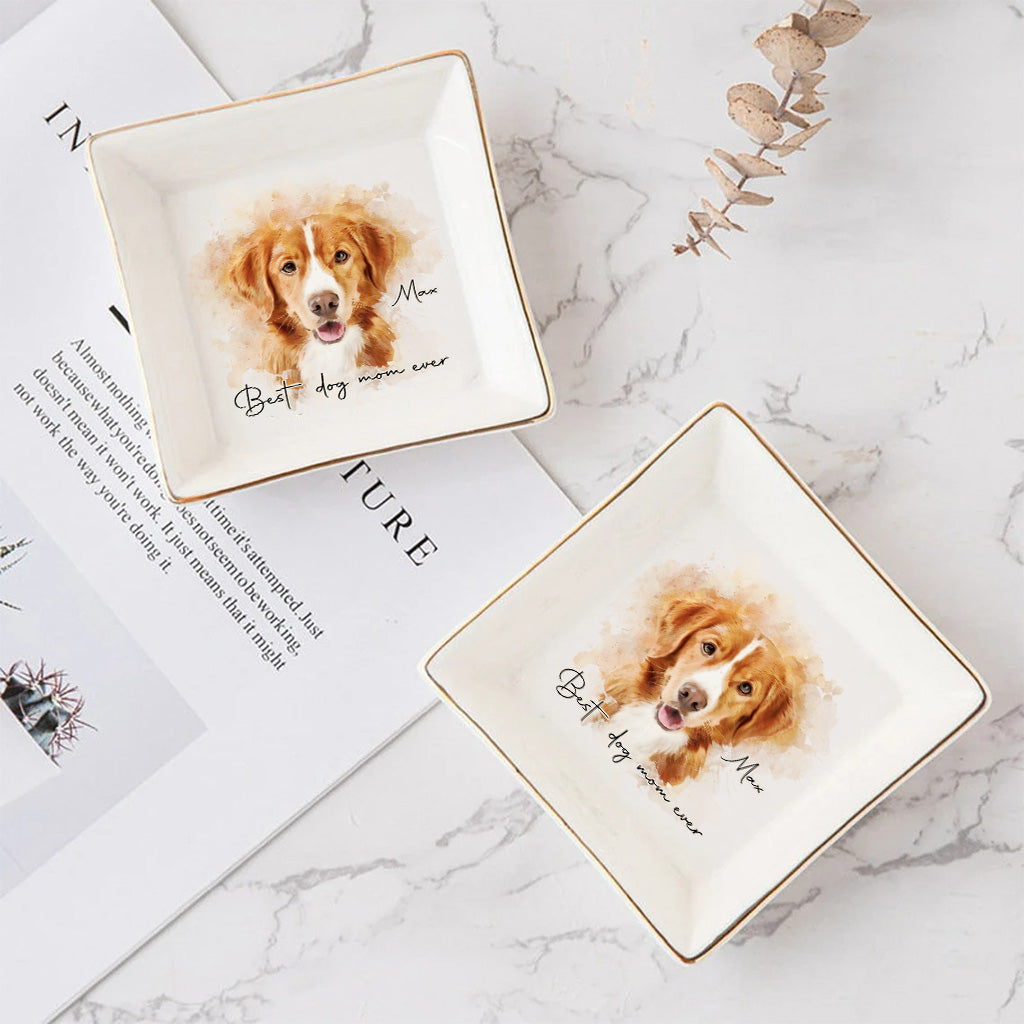 Best Dog Mom / Cat Mom Ever - Gift for dog lovers, cat lover - Personalized Jewelry Dish
