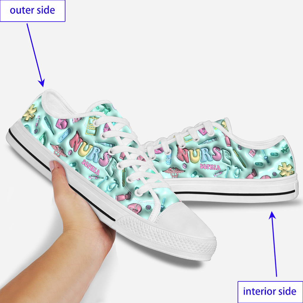 Nurse Life - Personalized Nurse Low Top Shoes