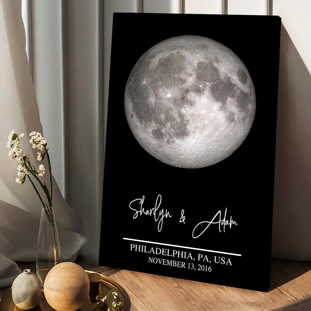 Le jour de notre rencontre - Toile et affiche personnalisées pour couples