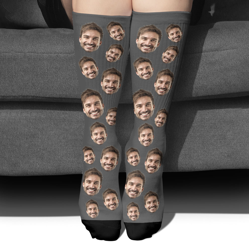 Custom Face - Personalized Step Dad Socks