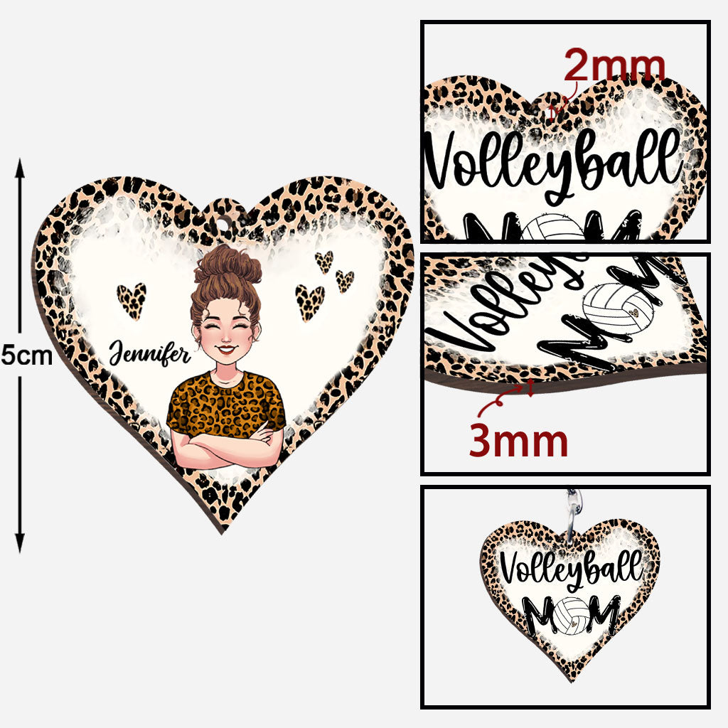 Volleyball Mom - Personalized Volleyball Keychain
