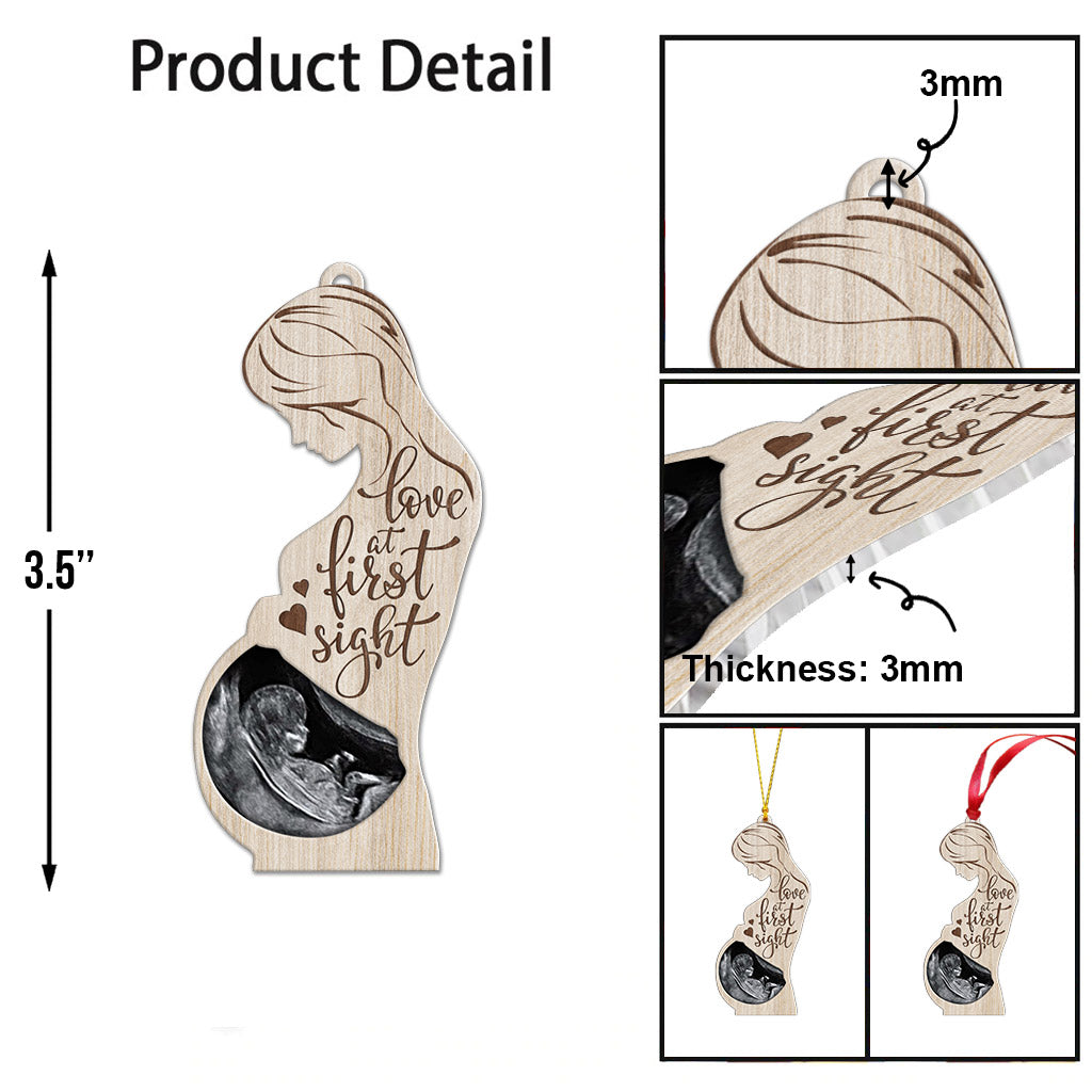 Signe du coup de foudre - Ornement de grossesse personnalisé