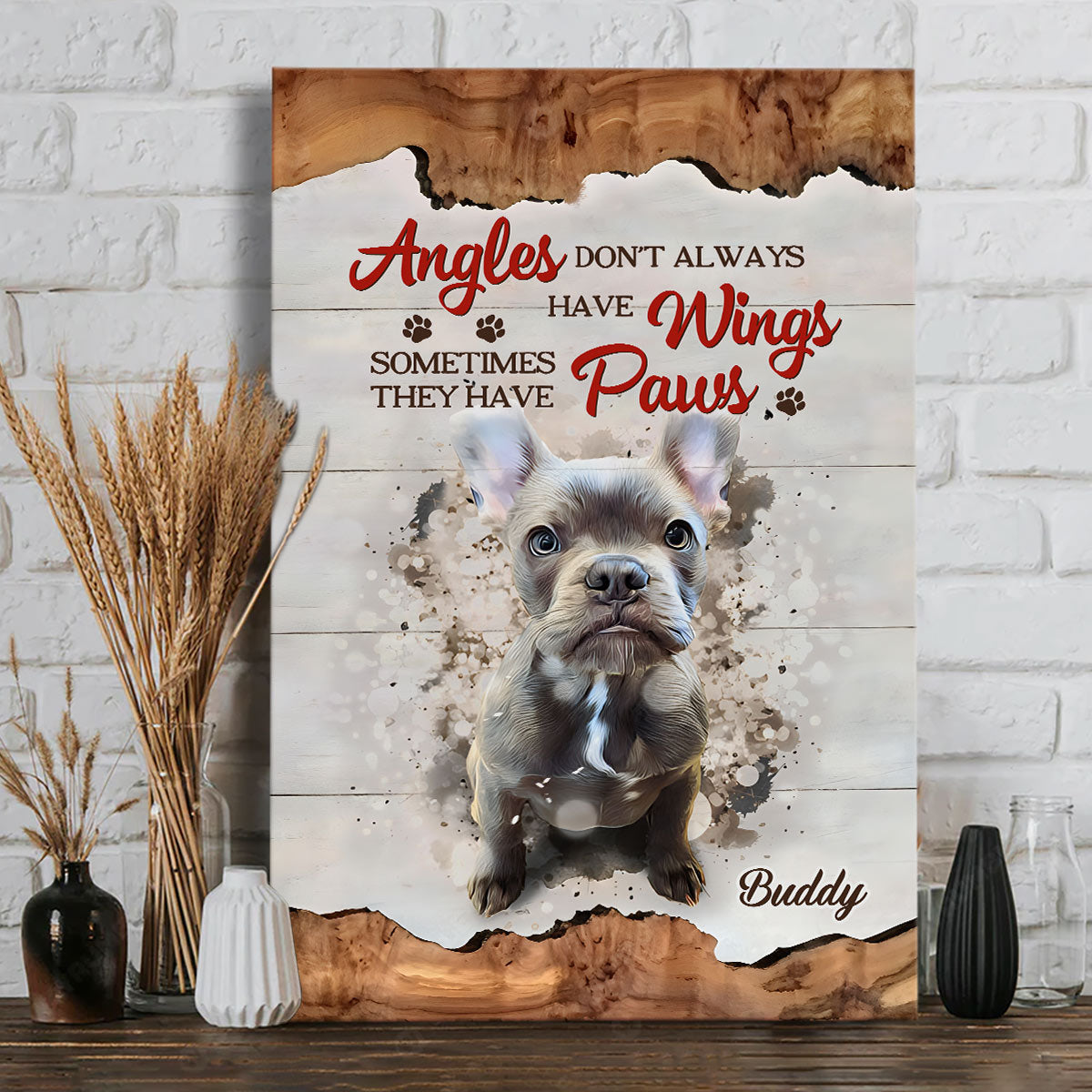 Les anges n'ont pas toujours d'ailes - Toile et affiche personnalisées pour chiens