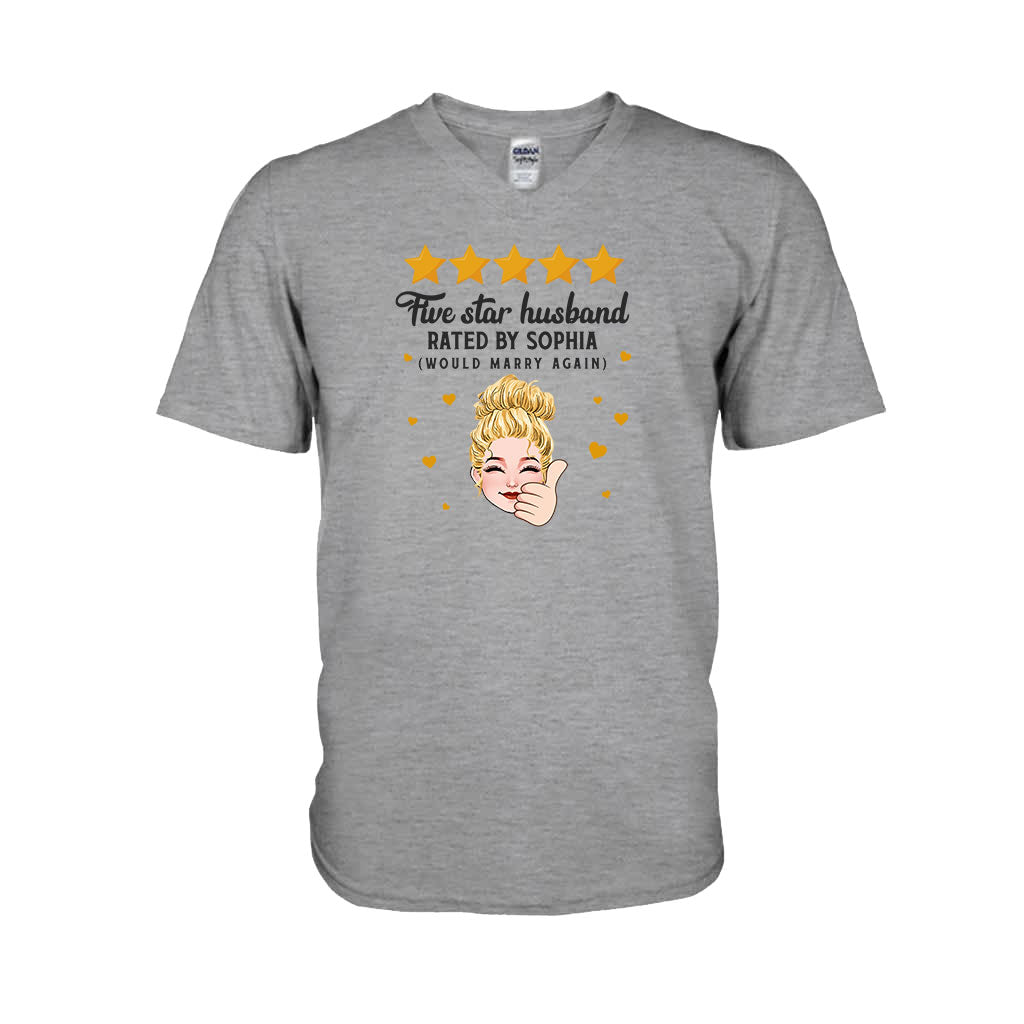 Five Star Husband Wife - Personalized Husband And Wife T-shirt And Hoodie