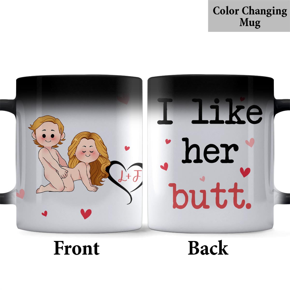 I Like His Beard I Like Her Butt - Personalized Couple Mug