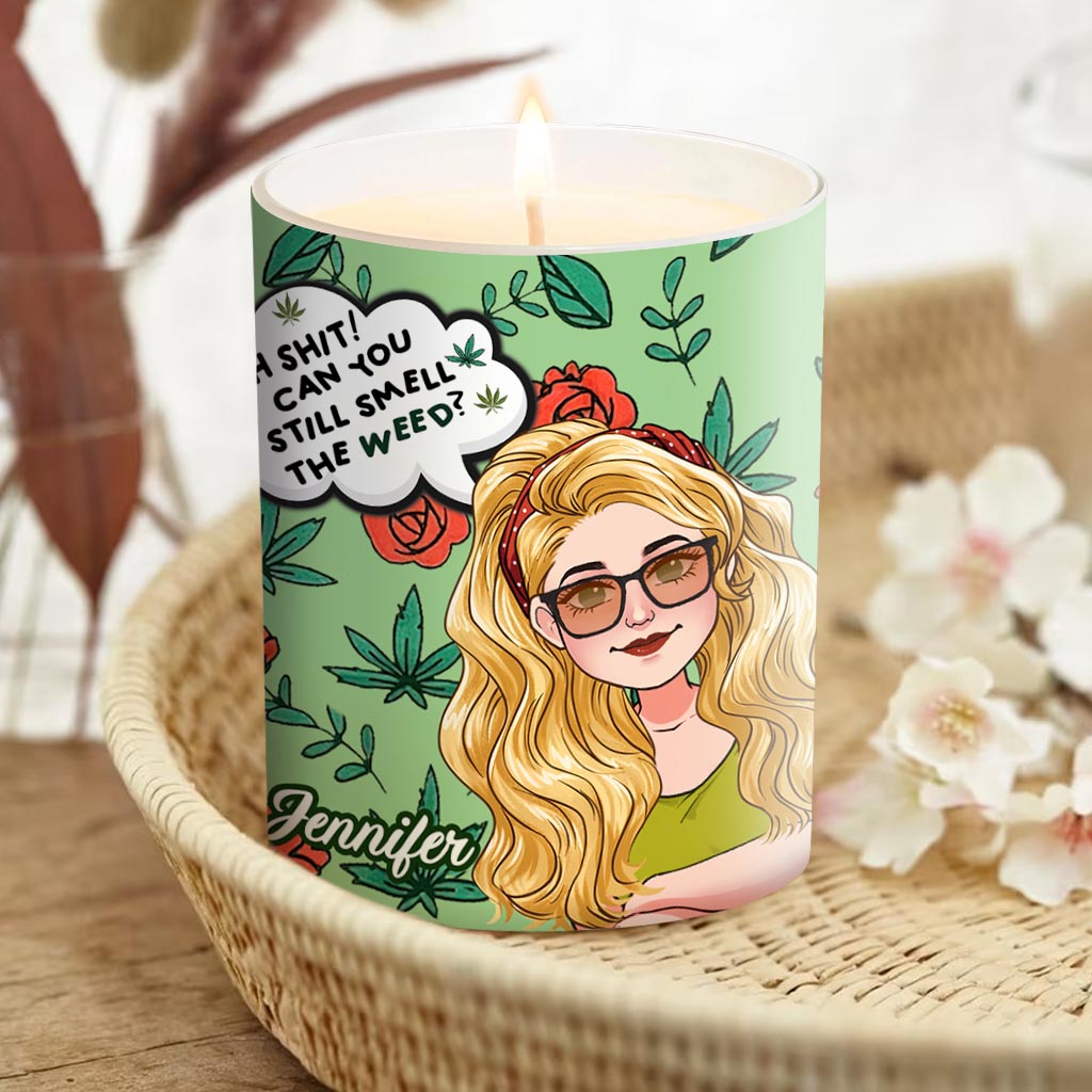 Could Be Make Up Could Be Weed - Personalized Weed Candle With Wooden Lid