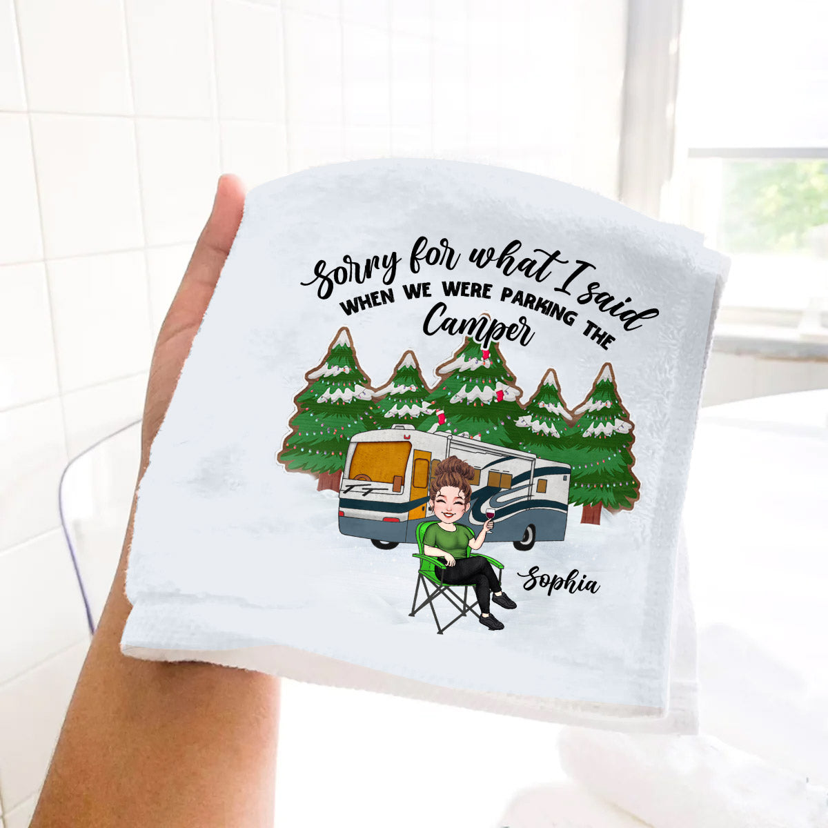 Sorry For What I Said - Personalized Camping Towel
