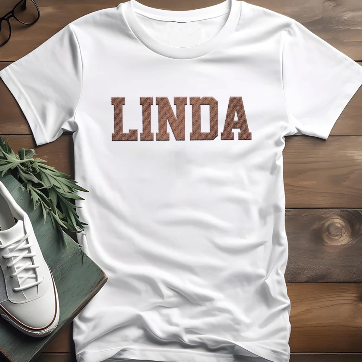 Personalisiertes T-Shirt mit Namensstickerei für Tante