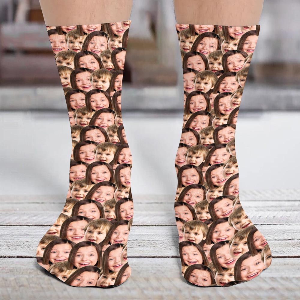 Customizable Printed Face - Personalized Kid Socks