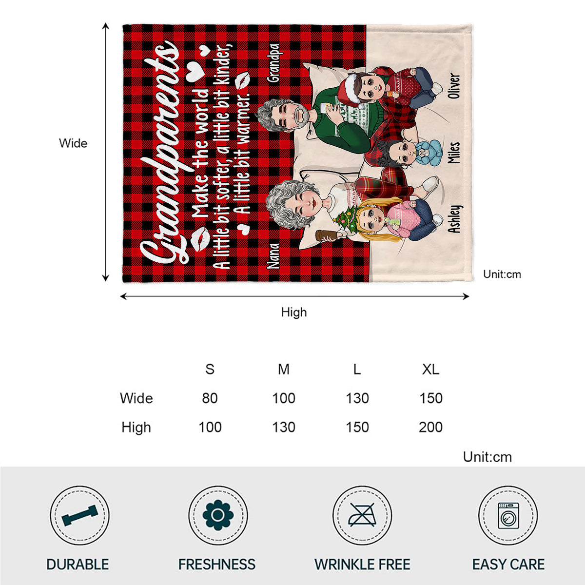 Make The World Warmer - Personalized Grandma Blanket