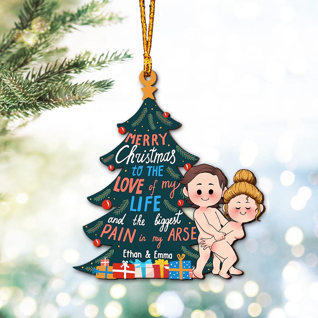 Merry Christmas To The Love Of My Life - Personalized Couple Ornament