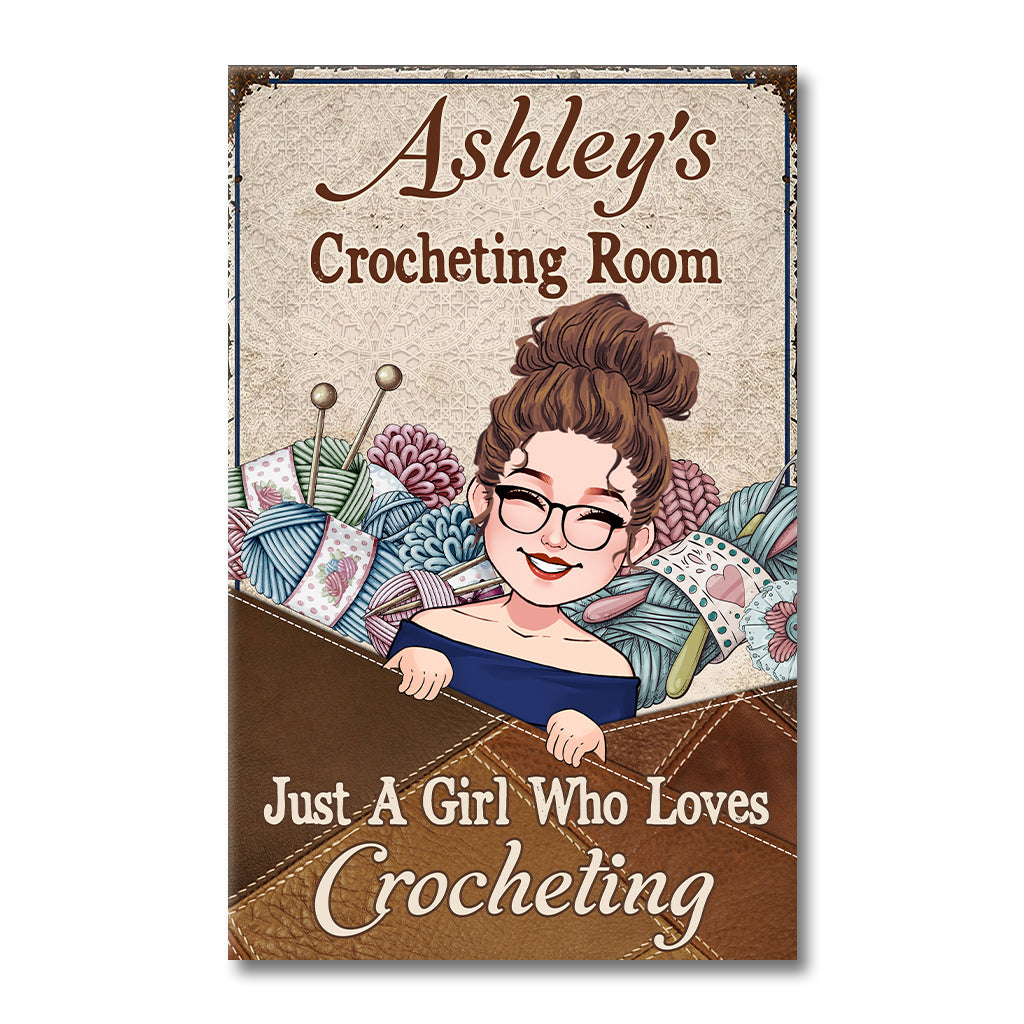 Mon atelier tricot - Toile et affiche de tricot personnalisées