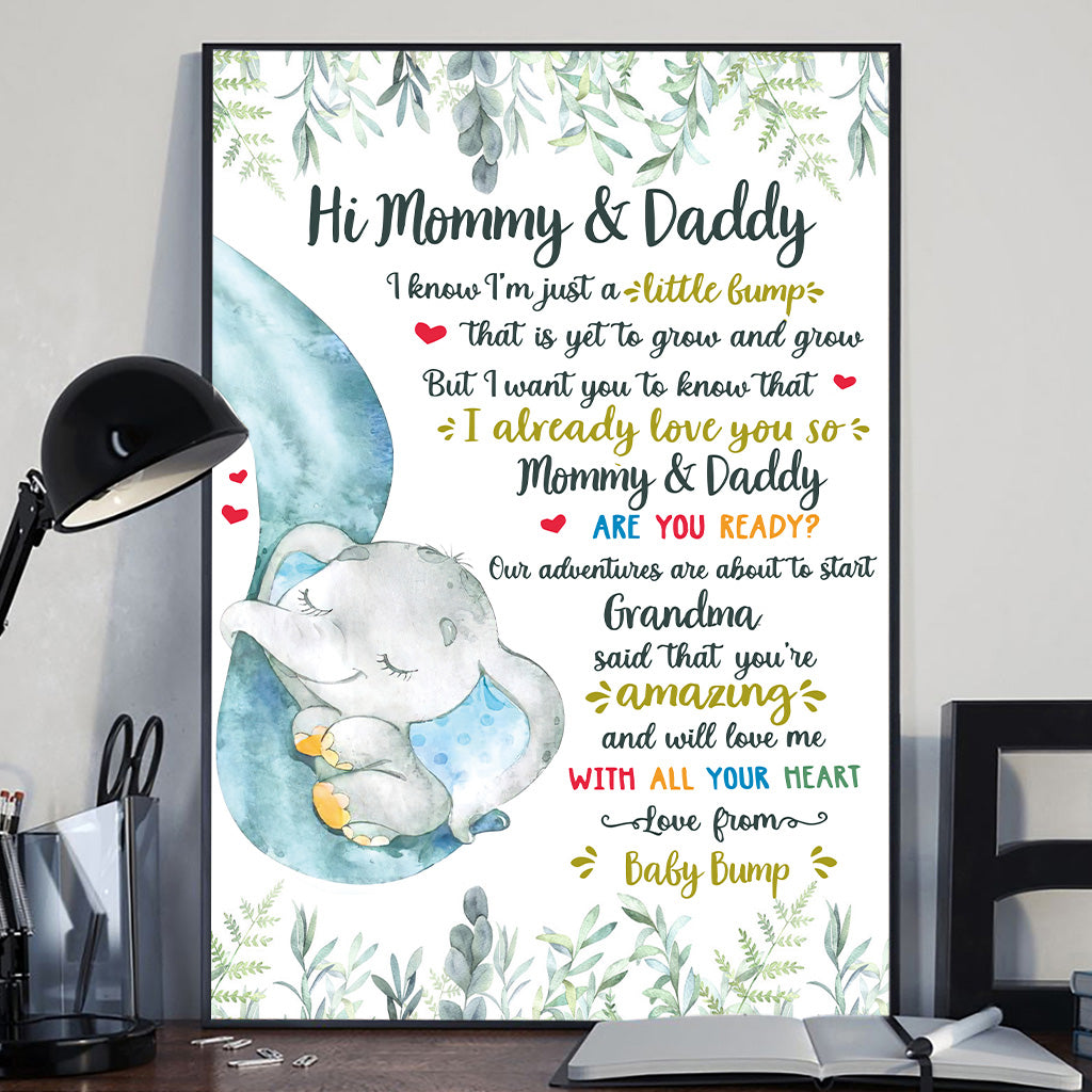 Love From Baby Bump - Personalized Mother Canvas And Poster
