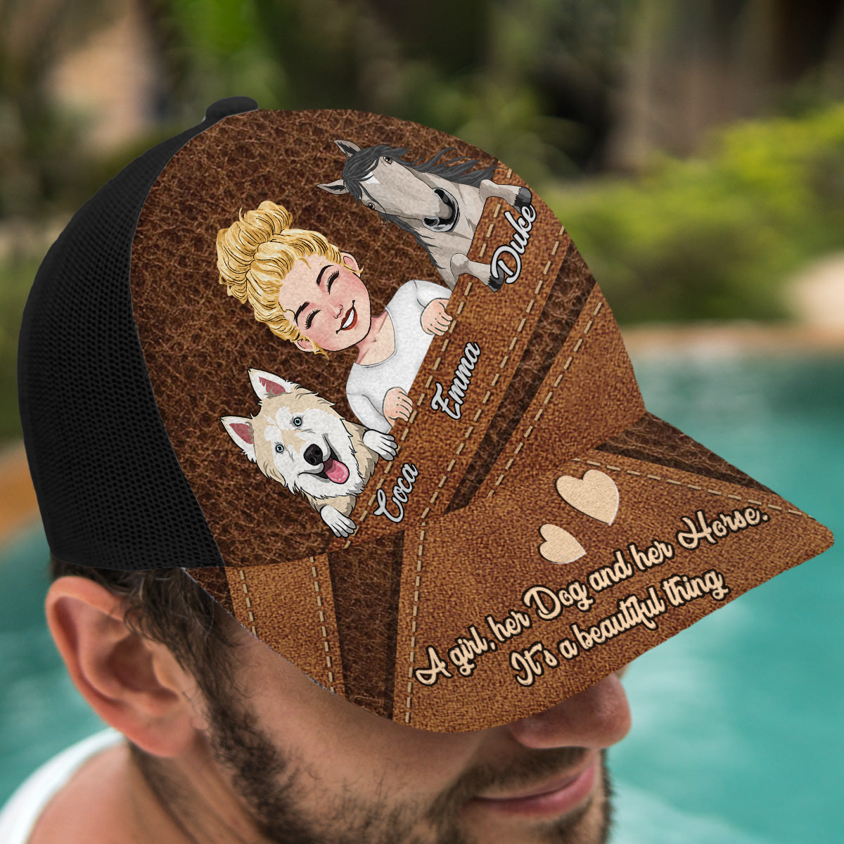 What A Beautiful Thing - Personalized Horse Trucker Hat