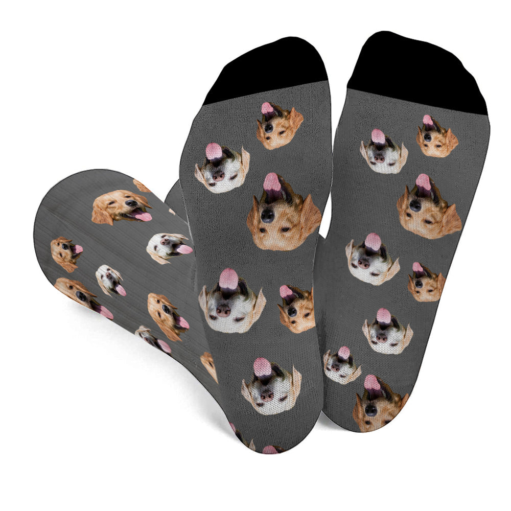 Chaussettes personnalisées pour chiens - Face personnalisée