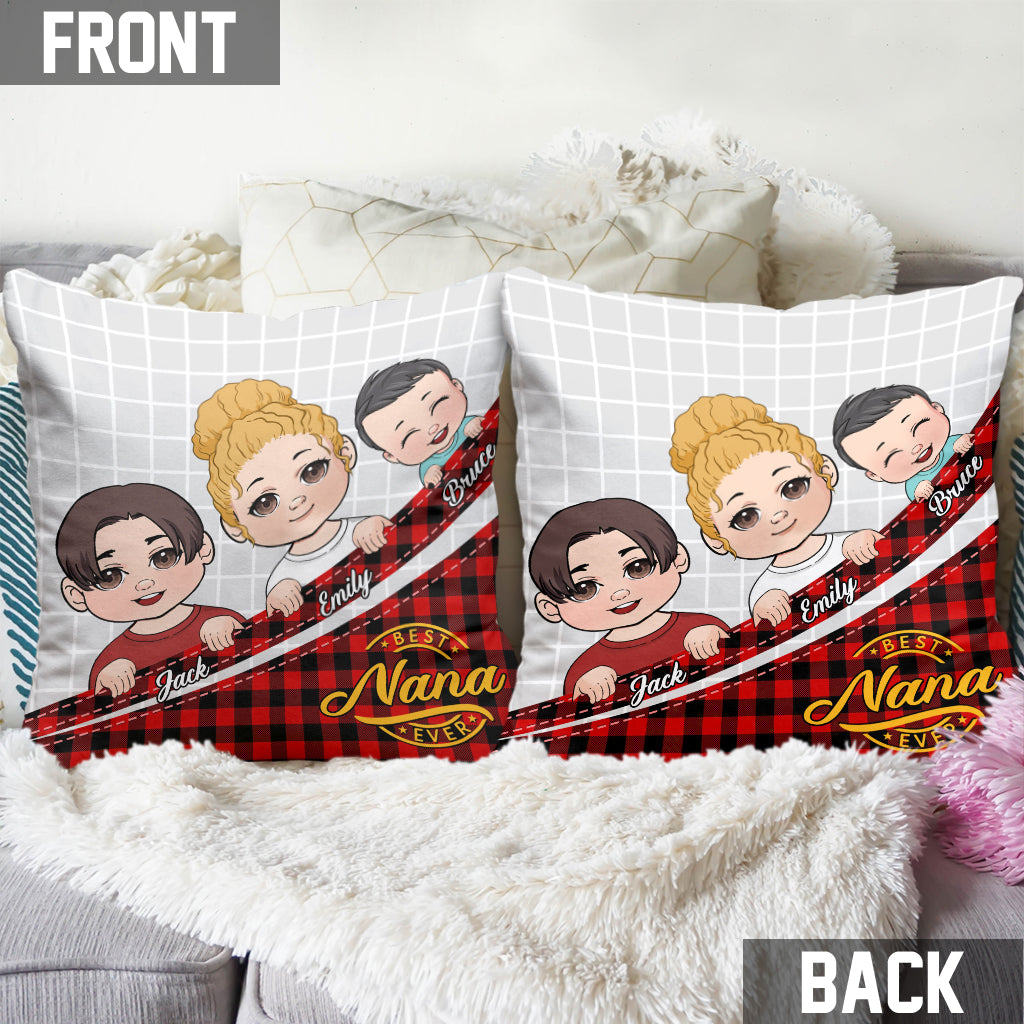 Meilleure grand-mère/Mimi/Nana du monde - Coussin décoratif personnalisé pour grand-mère