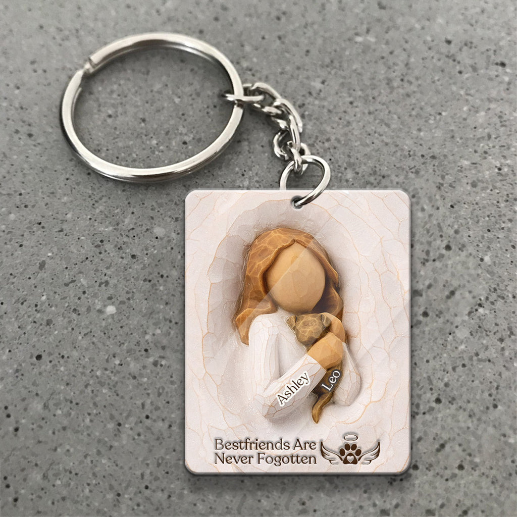 Bestfriends Are Never Fogotten - Personalized Dog Keychain