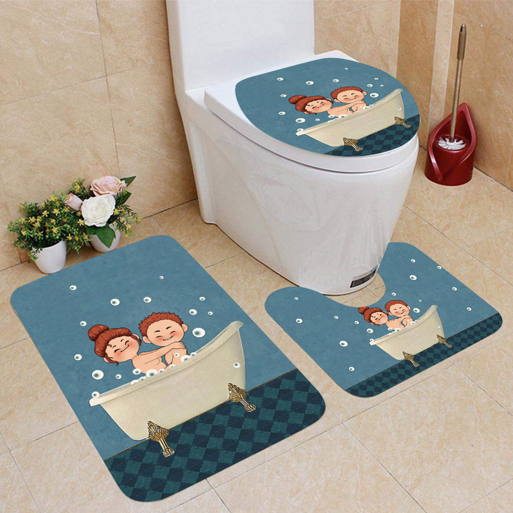 Get Nakey - Personalized Couple Bathroom Curtain & Mats Set