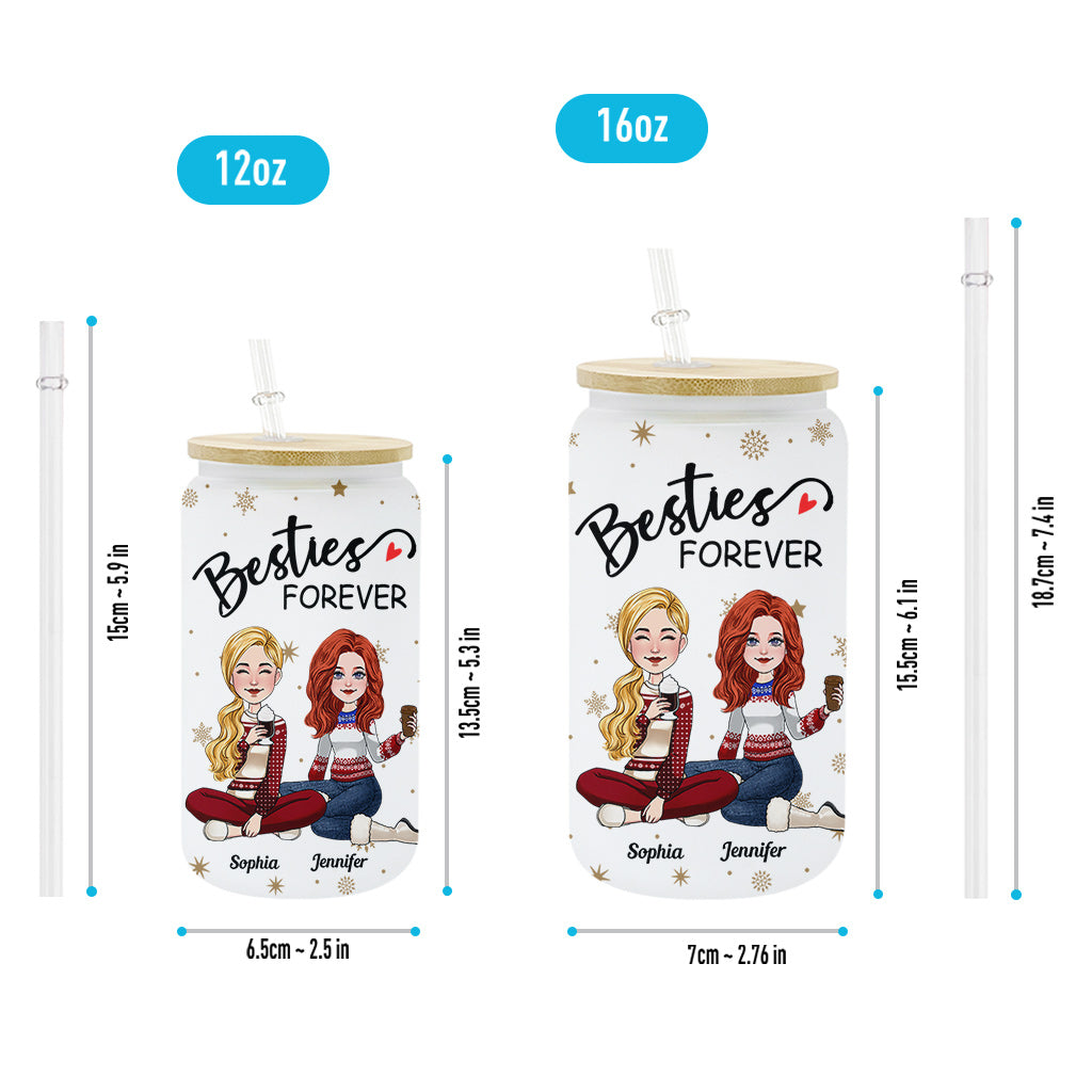 Bestie Forever - Personalized Bestie Can Glass
