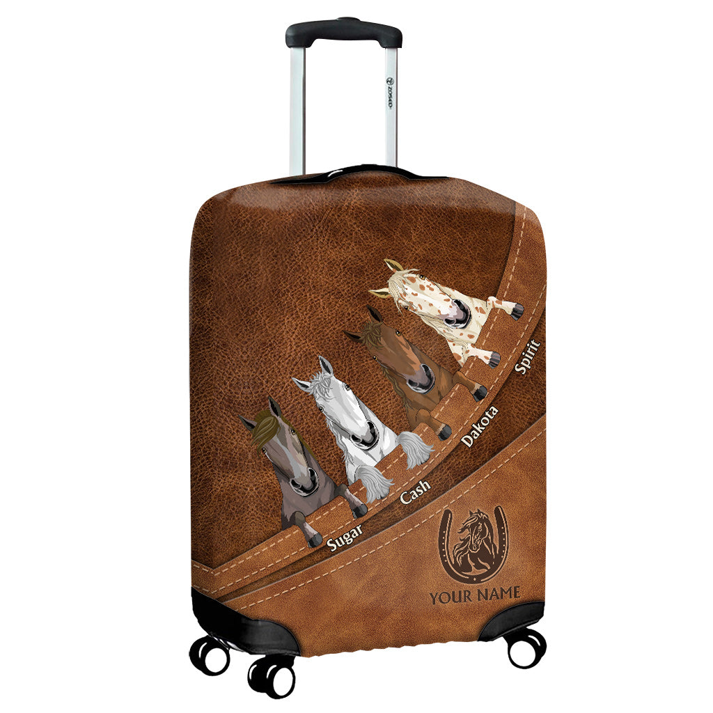 Love Horse - Personalized Horse Luggage Cover