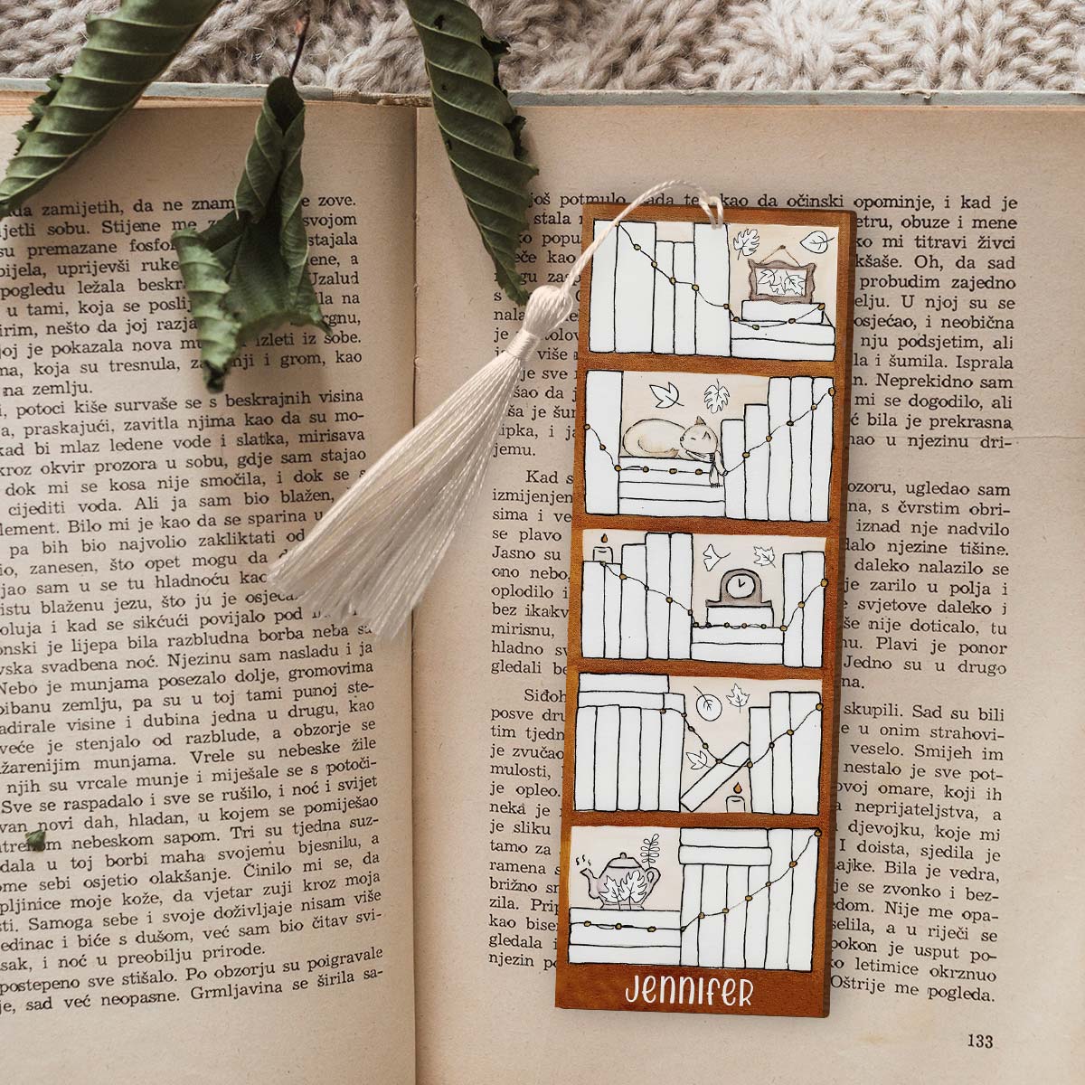 Four Seasons Reading Tracker - Personalized Book Bookmark