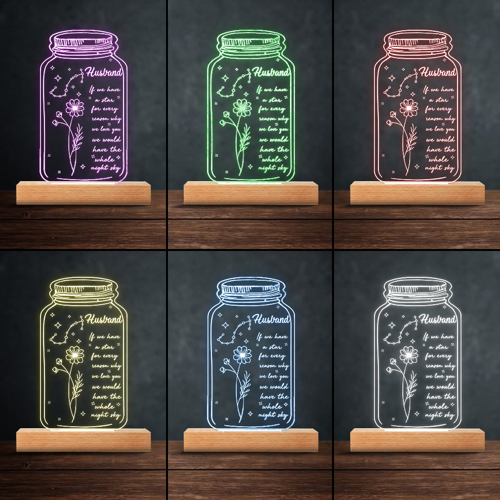 If I Had A Star Birth Flower Zodiac Sign - Gift for mom, grandma, daughter, wife, girlfriend, dad, grandpa, boyfriend, husband - Personalized Shaped Plaque Light Base