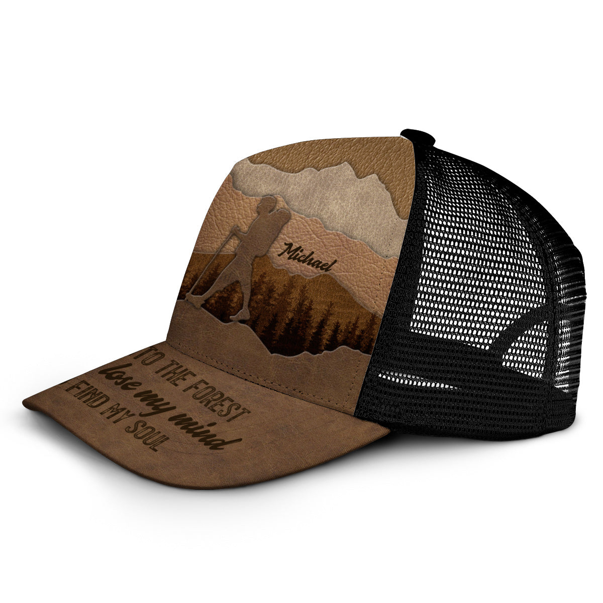 Et je m'enfonce dans la forêt - Casquette de camionneur de randonnée personnalisée