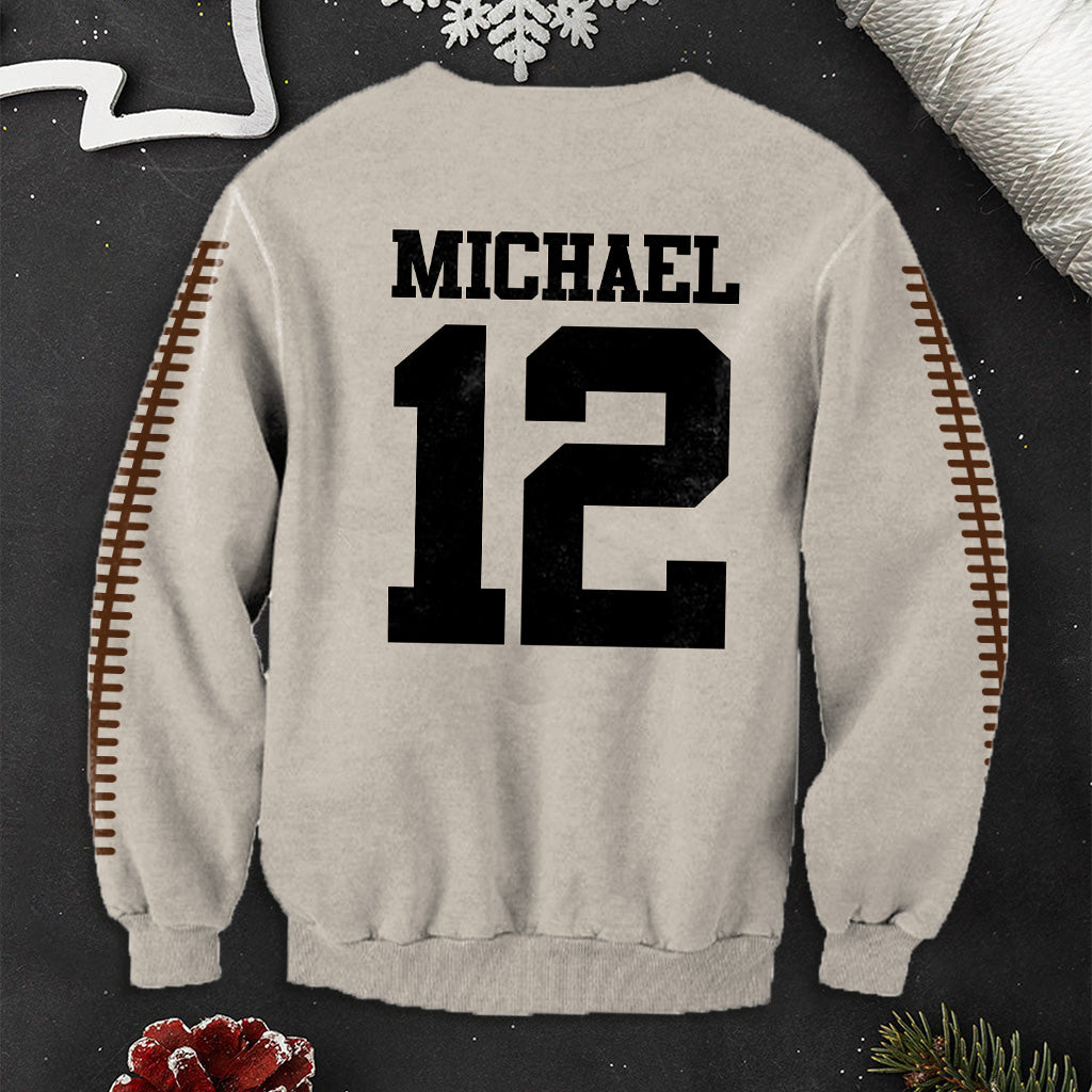 Football Mom - Personalized Football Ugly Sweater