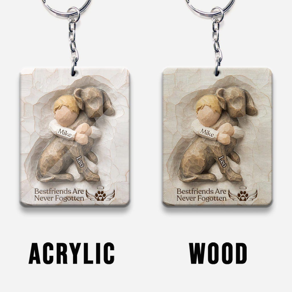 Bestfriends Are Never Fogotten - Personalized Dog Keychain