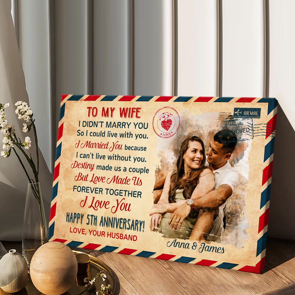 Happy Anniversary - Personalized Husband And Wife Canvas And Poster