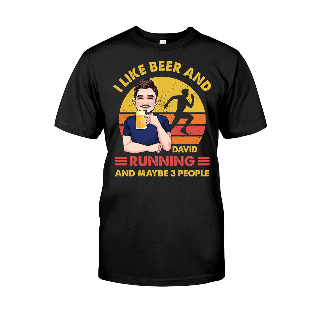 I Like Beer And Running - Personalized Running T-shirt and Hoodie