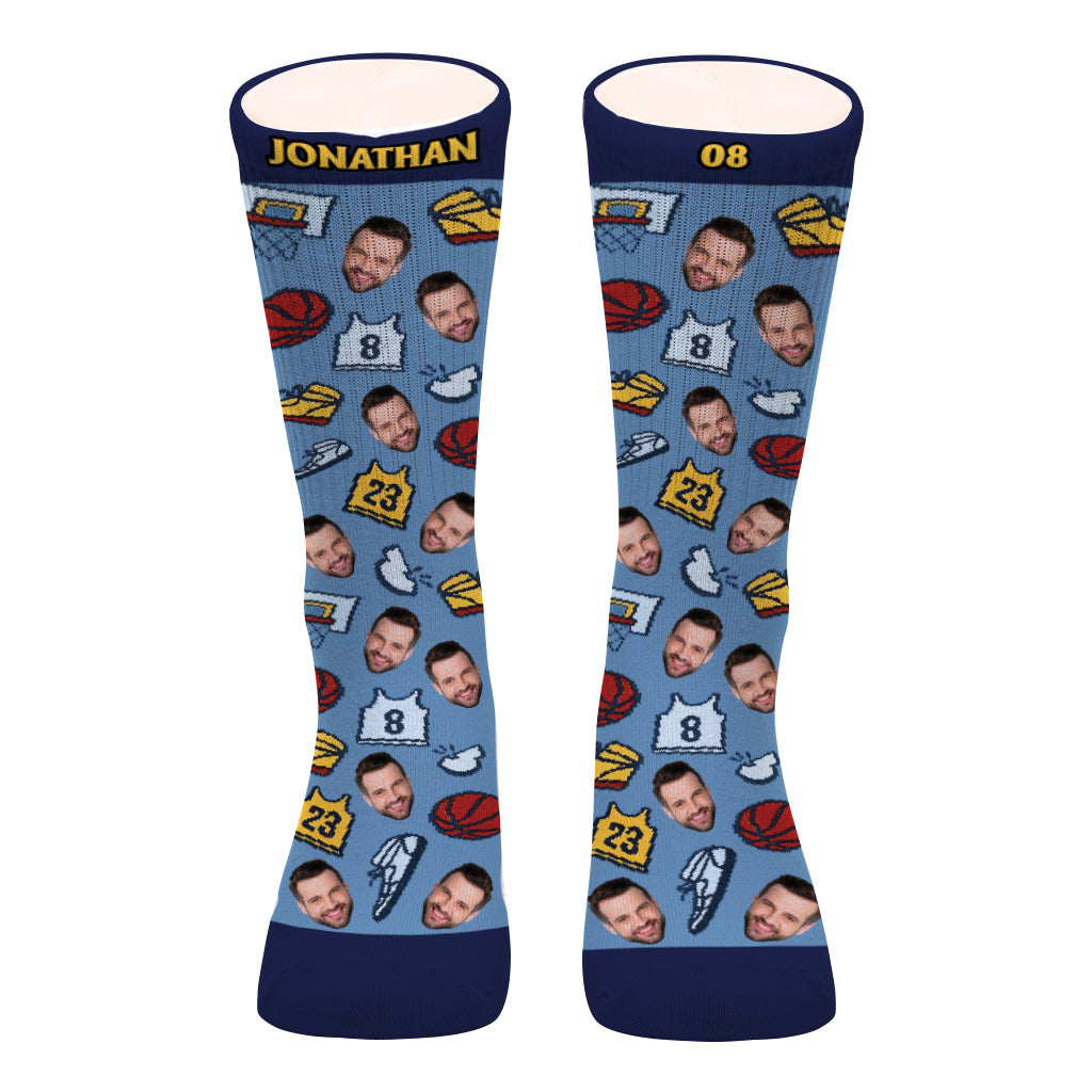 I'd Rather Be Watching Basketball - Personalized Basketball Socks
