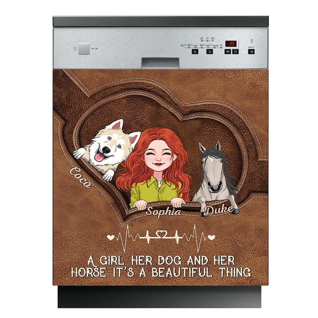 Positive Affirmations Butterfly - Personalized Butterfly Dishwasher Cover