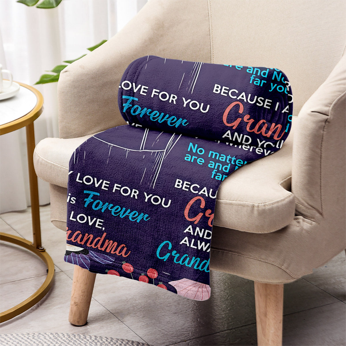 Du wirst immer meine Enkelin bleiben – personalisierte Oma-Decke