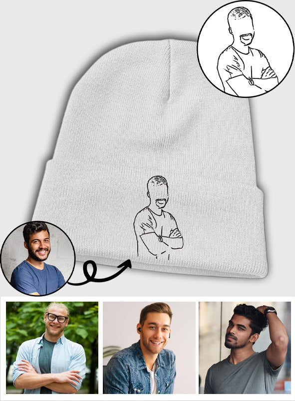 Photo personnalisée - Bonnet brodé personnalisé pour petit-fils