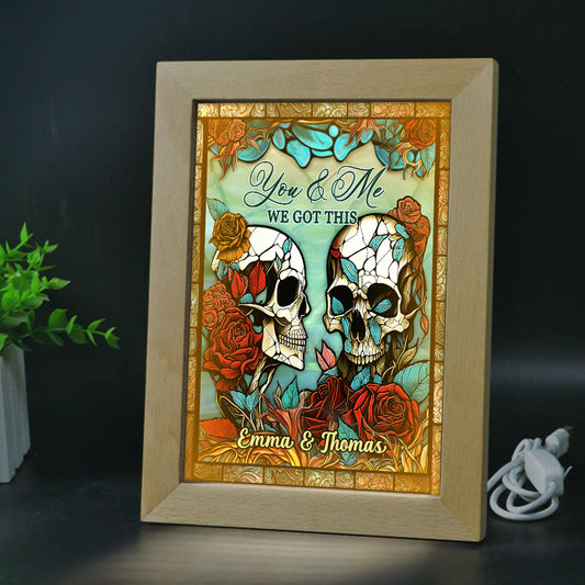 You & Me We Got You - Personalized Couple Light Photo Frame