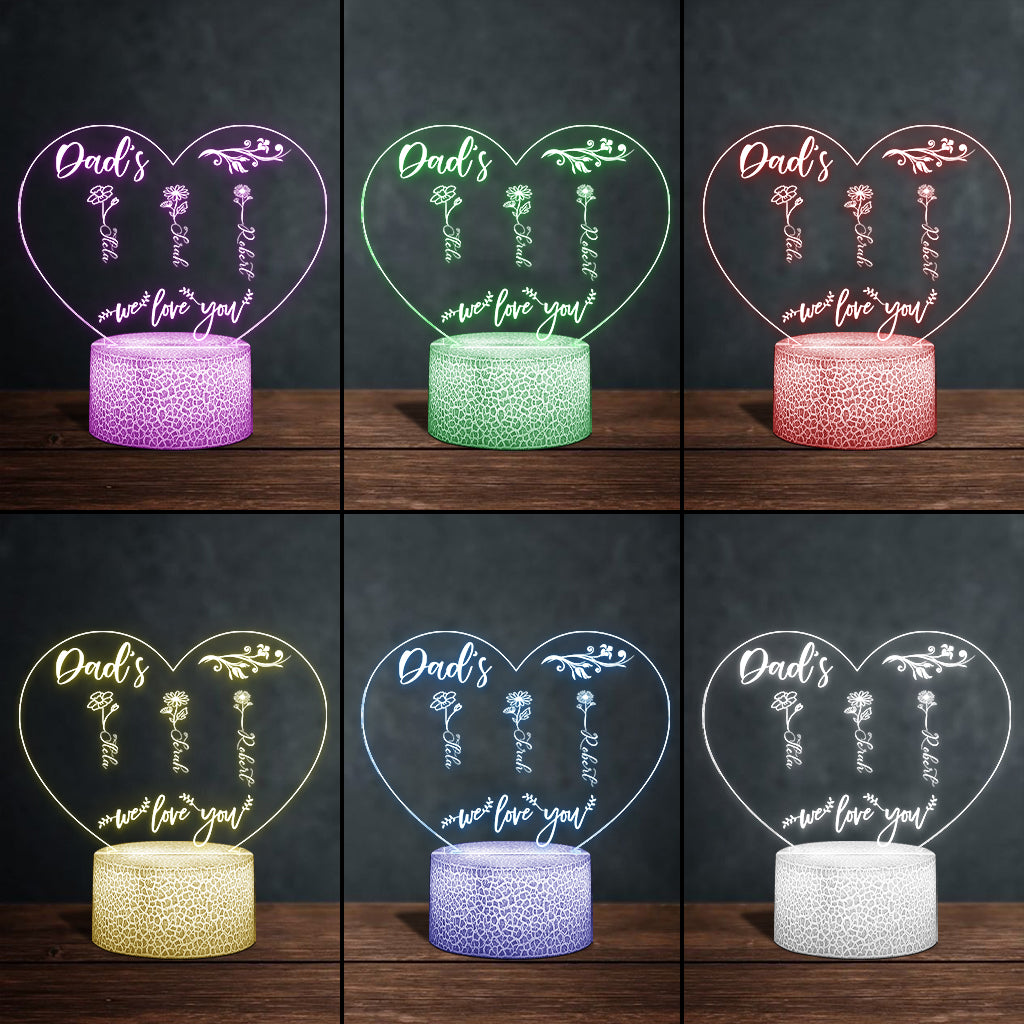 Mom’s Garden - Gift for grandma, mom, aunt, grandpa - Personalized Shaped Plaque Light Base