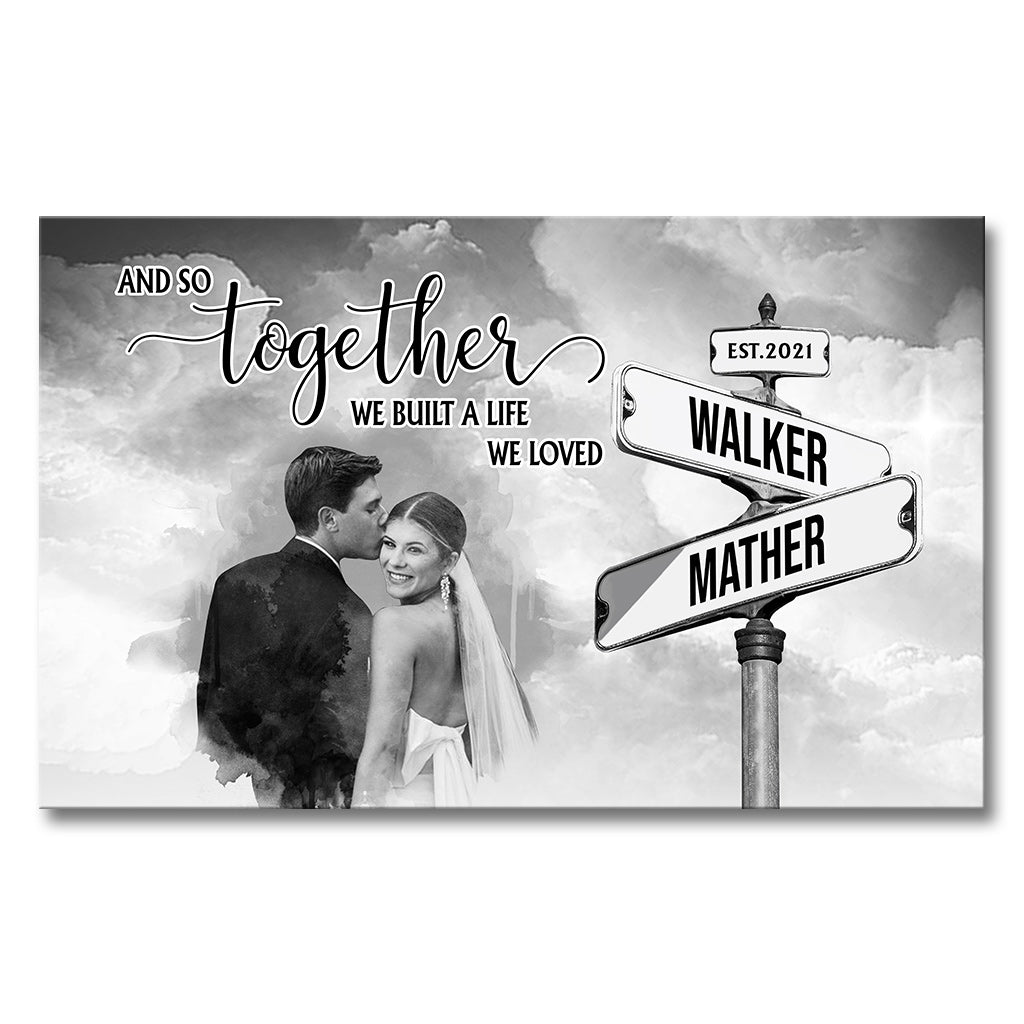 And So Together - Personalized Husband And Wife Canvas And Poster