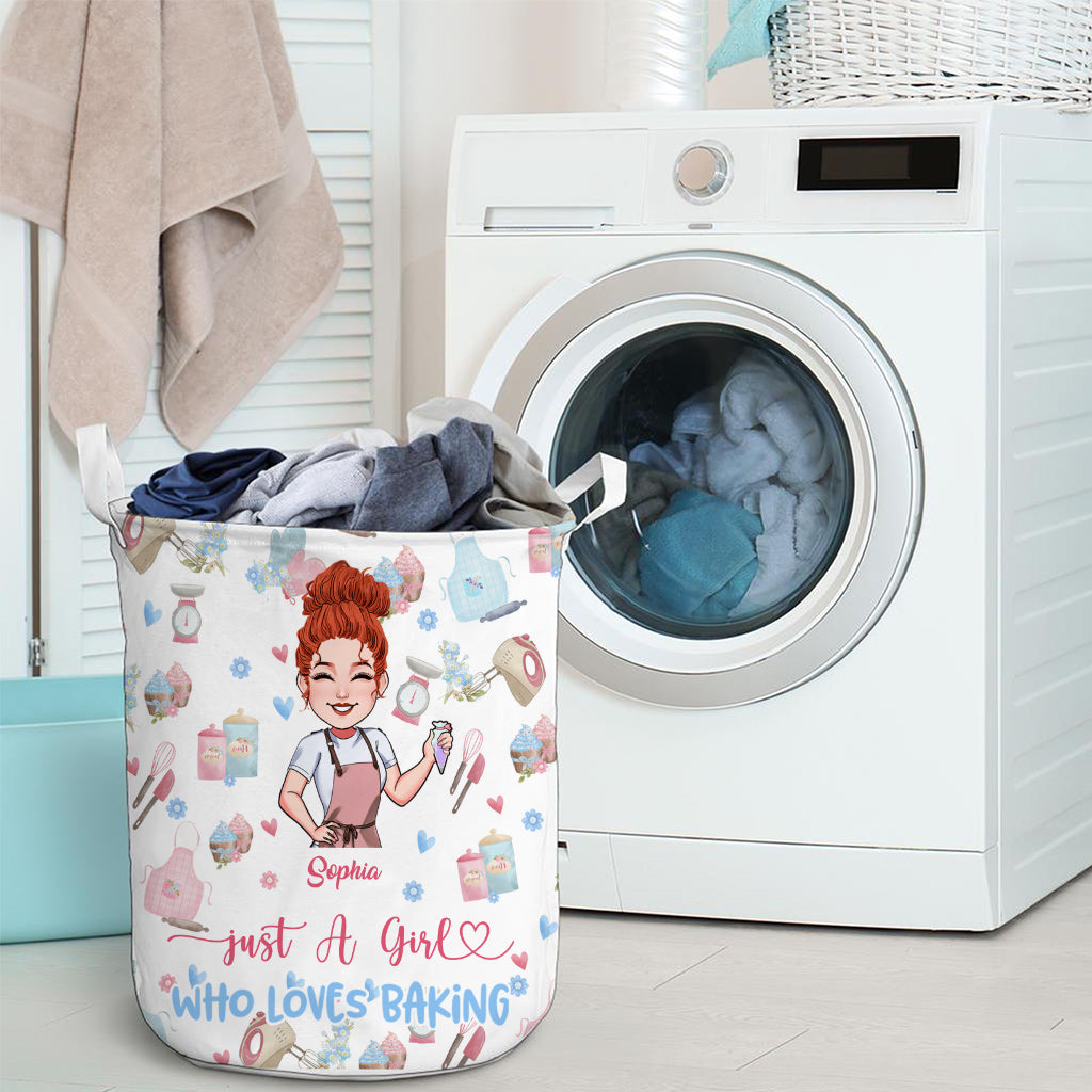 Just A Girl Who Loves Baking - Personalized Baking Storage Basket
