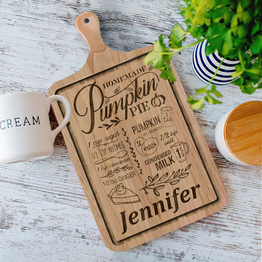 Pumpkin Pie - Personalized Thanksgiving Cutting Board