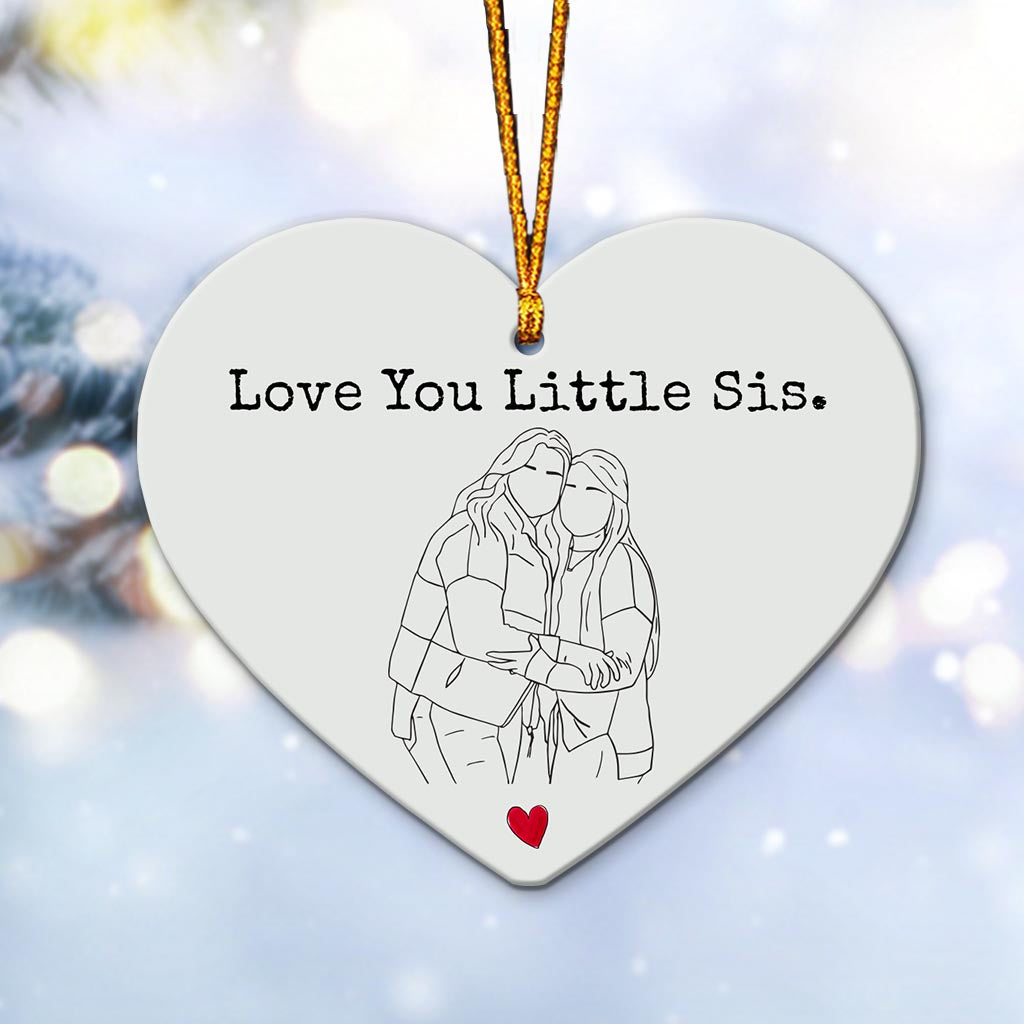 Love You Lil Sis - Personalized Sister Ornament