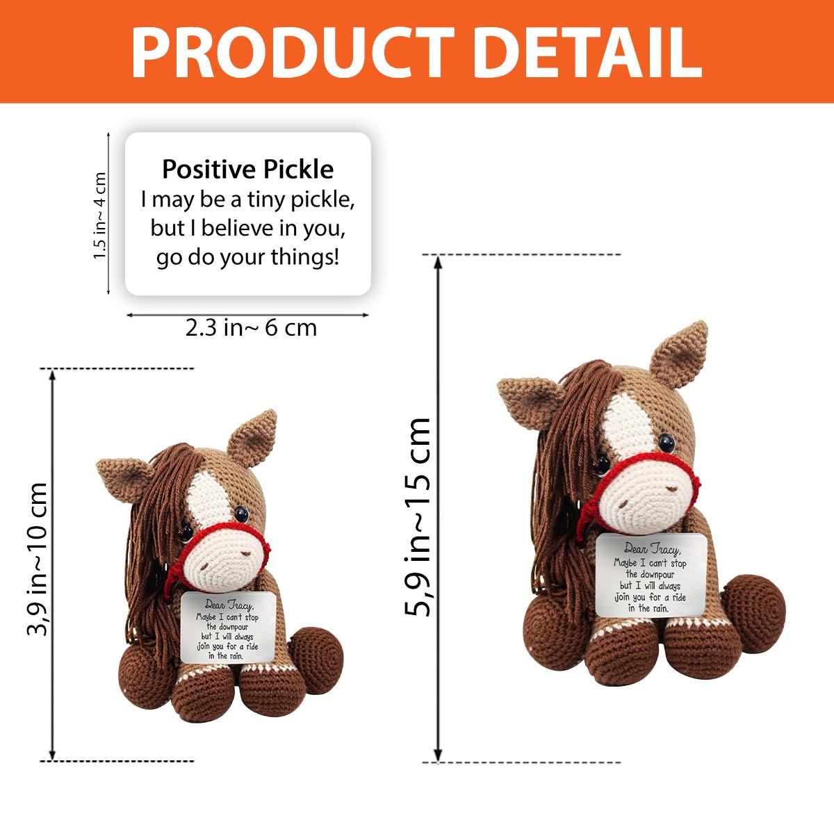 Chevauche-moi - Figurine de cheval personnalisée tricotée à la main